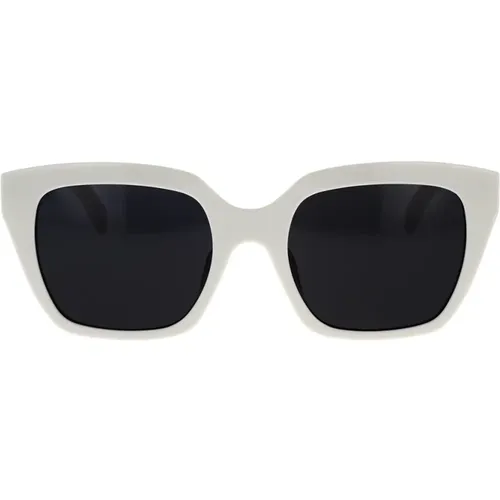 Geometric Sunglasses with Acetate Frame and Grey Lenses , unisex, Sizes: 56 MM - Celine - Modalova