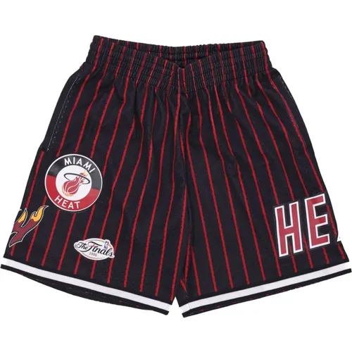 Sportswear, male, , Size: L Miami Heat NBA Hometown Mesh Shorts - Mitchell & Ness - Modalova