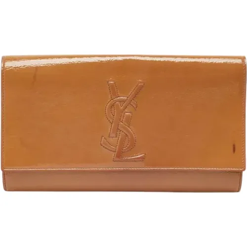 Pre-owned Clutches, female, , Size: ONE SIZE Pre-owned Leather clutches - Yves Saint Laurent Vintage - Modalova