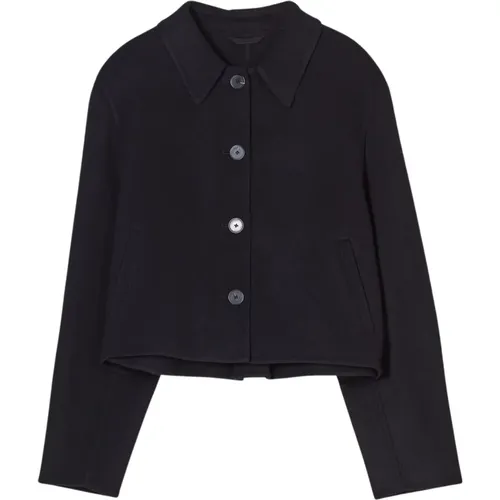 Cropped Boxy Shirt Collar Jacket , female, Sizes: 2XS, S, XS - closed - Modalova