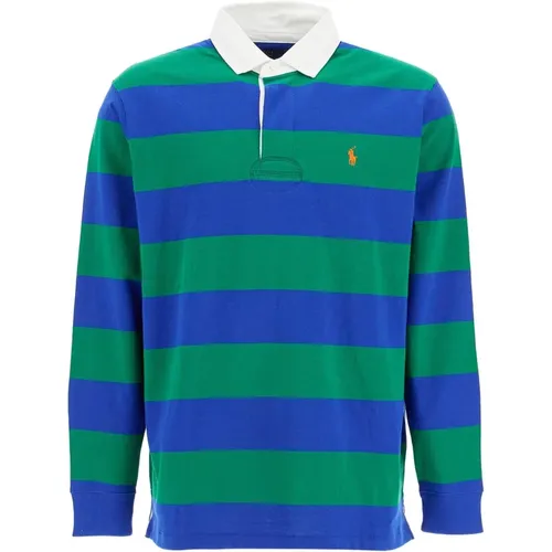 Gestreiftes Rugby Polo Shirt , Herren, Größe: M - Polo Ralph Lauren - Modalova