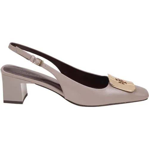 Dunkle Elchleder Slingback Pumps , Damen, Größe: 36 EU - TORY BURCH - Modalova