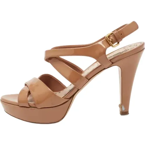 Pre-owned Sandals, female, , Size: 9 1/2 US Pre-owned Leather sandals - Miu Miu Pre-owned - Modalova