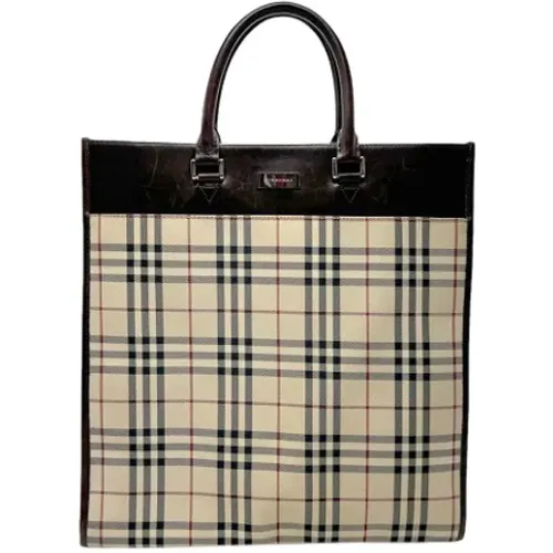 Pre-owned Tote Bags, female, , Size: ONE SIZE Pre-owned Leather handbags - Burberry Vintage - Modalova