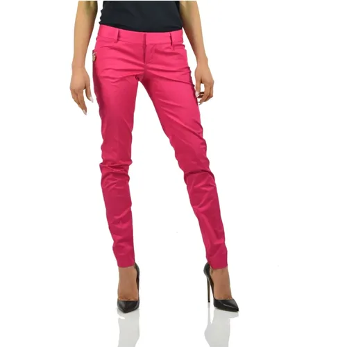 Fuchsia Cotton Button Chinos , female, Sizes: 2XS - Dsquared2 - Modalova