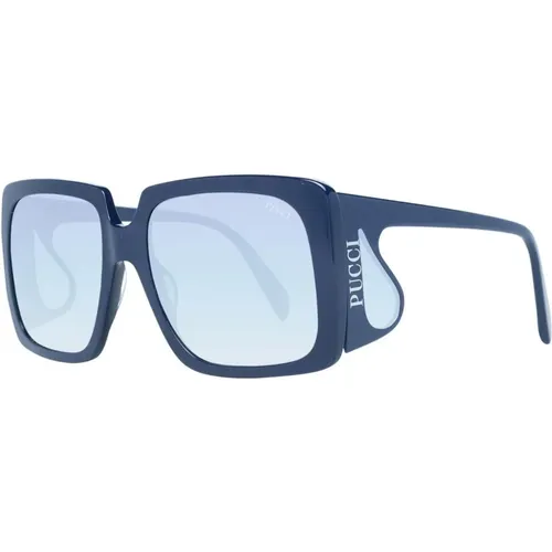Blaue Quadratische Gradienten Sonnenbrille Frauen - EMILIO PUCCI - Modalova