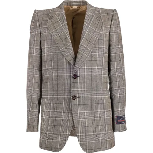 Linen Blazers Regular Fit All Climates , male, Sizes: XL - Gucci - Modalova