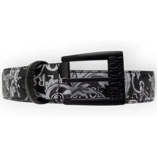 Belts, male, , Size: 100 CM Multicolor Couture Belt with All-Over Print - Versace Jeans Couture - Modalova