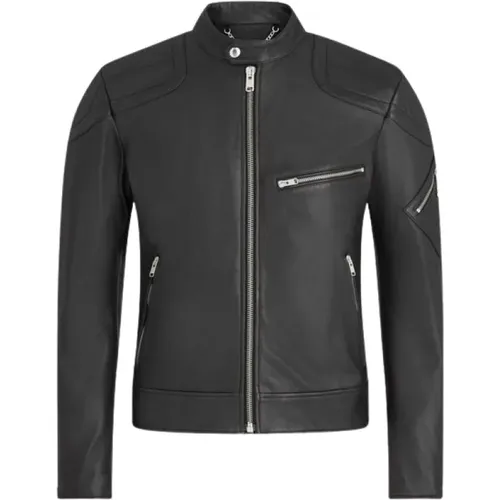 Schwarze Bikerjacke T Racer - Belstaff - Modalova