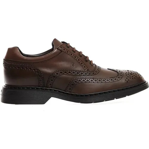 Mens Shoes Laced Marrone Noos , male, Sizes: 5 UK, 6 1/2 UK, 9 1/2 UK, 6 UK - Hogan - Modalova