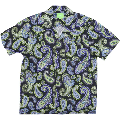 Short Sleeve Shirts, male, , Size: L Paisley Woven Short Sleeve Shirt Black - HUF - Modalova
