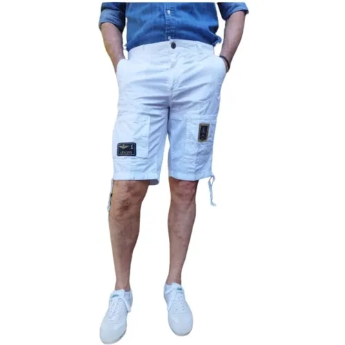 Cotton Bermuda Shorts with Military-Inspired Pockets , male, Sizes: L, XL, M - aeronautica militare - Modalova