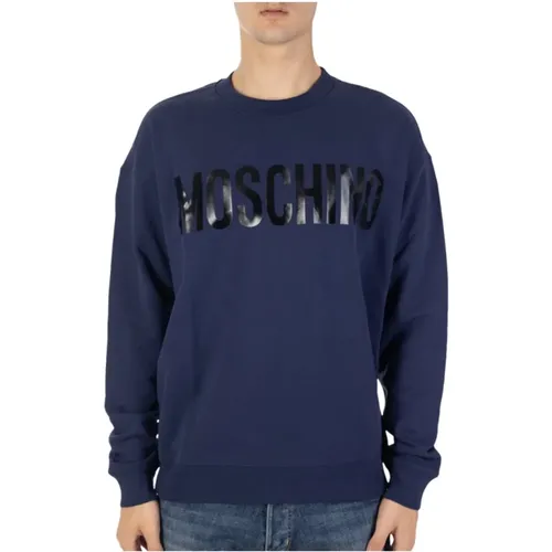 Sweatshirts, male, , Size: L Logo Print Sweatshirt - Moschino - Modalova