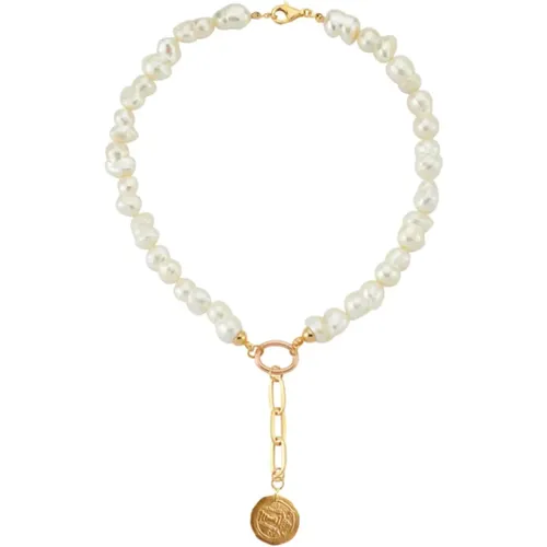 Barock Novelle Perlen Anhänger Halskette , Damen, Größe: ONE Size - Maison Irem - Modalova