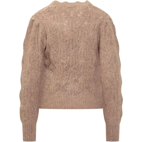 Round-neck Knitwear, female, , Size: XS Multicolor Puff Sleeve Knit Sweater - Marant étoile - Modalova