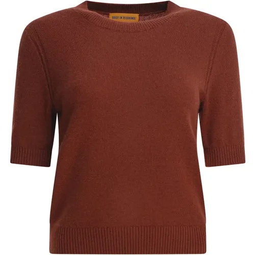 Cashmere Knitwear, female, , Size: L Sweater Tee - Guest In Residence - Modalova