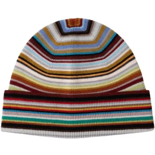 Beanies, female, , Size: ONE SIZE Signature Stripe Beanie Hat - PS By Paul Smith - Modalova