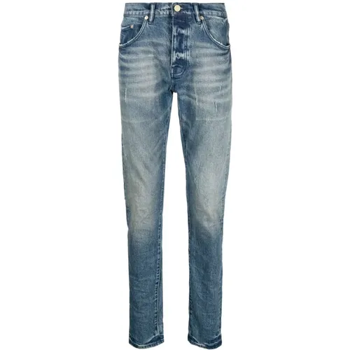 Zerrissene Slim Fit Jeans , Herren, Größe: W36 - Purple Brand - Modalova
