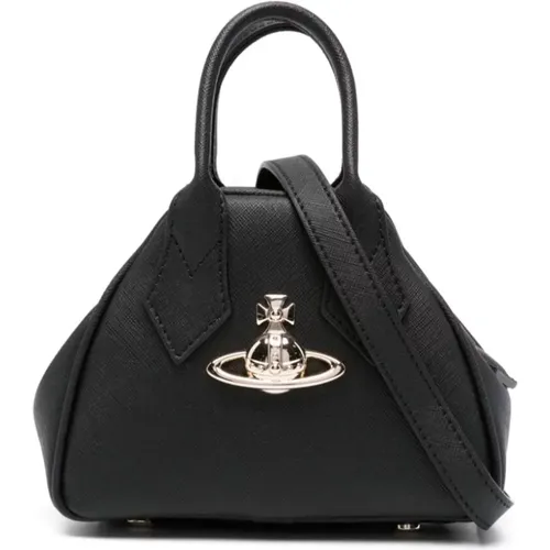 Leather Shoulder Bag Orb Detail , female, Sizes: ONE SIZE - Vivienne Westwood - Modalova