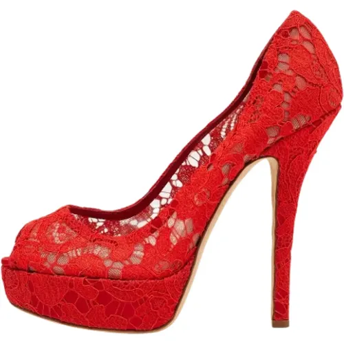 Pre-owned Pumps, female, , Size: 10 US Pre-owned Lace heels - Dolce & Gabbana Pre-owned - Modalova