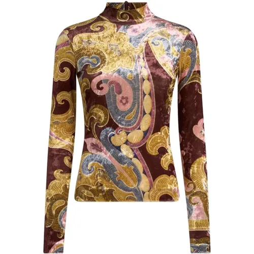 Chenille Paisley Print Top , Damen, Größe: M - ETRO - Modalova