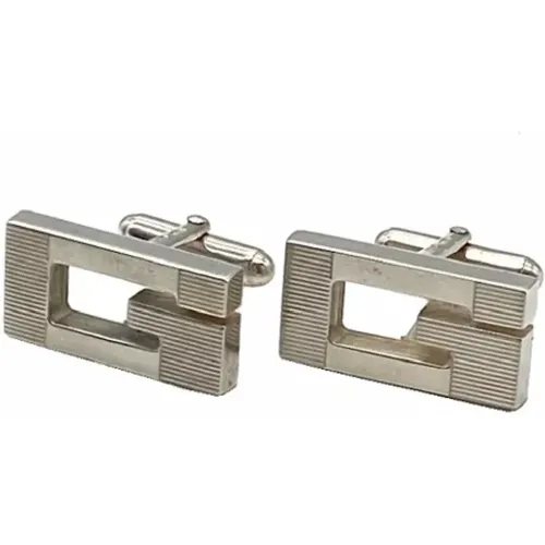 Pre-owned silver cufflinks in silver , female, Sizes: ONE SIZE - Gucci Vintage - Modalova