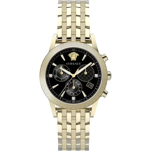 Sport Tech Stainless Steel Watch , male, Sizes: ONE SIZE - Versace - Modalova