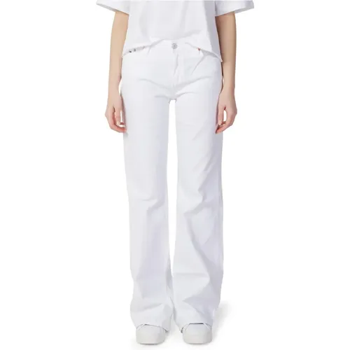 Klassische weiße Gerades Jeans für Frauen , Damen, Größe: W34 L32 - Tommy Jeans - Modalova