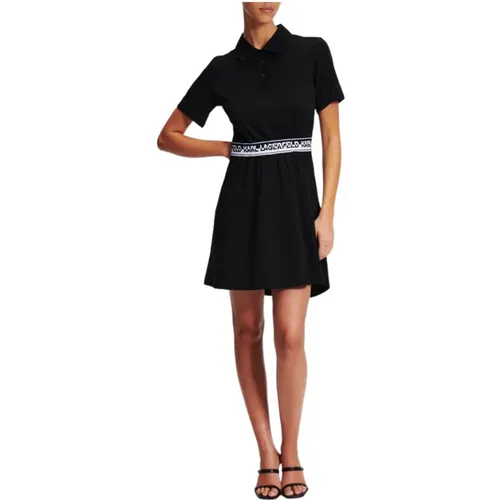 Logo Tape Shirt Dress in , female, Sizes: S, L - Karl Lagerfeld - Modalova