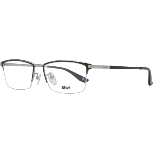 Glasses, male, , Size: ONE SIZE Titanium Rectangle Optical Frames - BMW - Modalova