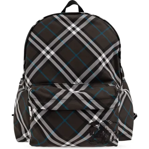 Backpacks, male, , Size: ONE SIZE Backpack with Check Pattern - Burberry - Modalova