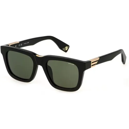 Green Lens Shiny Sunglasses , unisex, Sizes: 52 MM - Police - Modalova