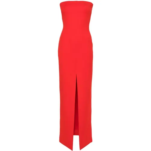 Strapless Maxi Dress with Front Slit , female, Sizes: 2XS, S - Solace London - Modalova