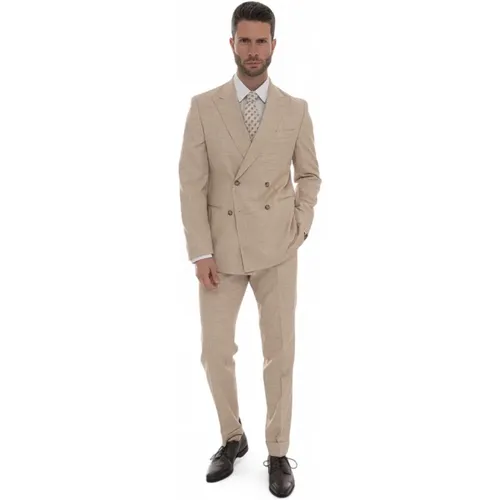 Double Breasted Suits, male, , Size: M Double Breasted Dress with Side Slits - Boss - Modalova