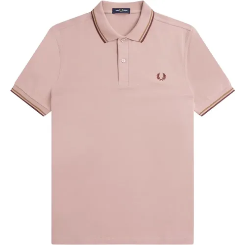Classic Cotton Polo with Double Stripe , male, Sizes: S, XL, L - Fred Perry - Modalova
