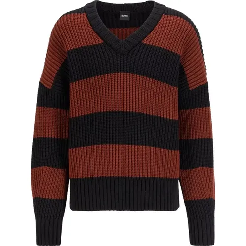 Proti Ribbed Sweater , male, Sizes: L - Hugo Boss - Modalova