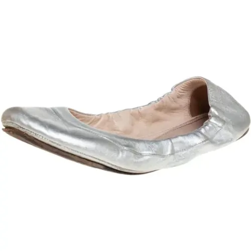 Pre-owned Flats, female, , Size: 8 1/2 US Pre-owned Leather flats - Prada Vintage - Modalova