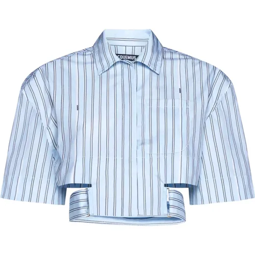 Vertical Stripe Poplin Shirt , female, Sizes: XS - Jacquemus - Modalova