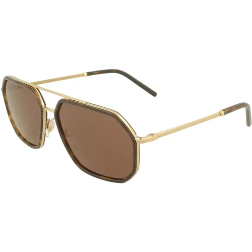 Geometric Pilot Style Sunglasses , male, Sizes: 60 MM - Dolce & Gabbana - Modalova