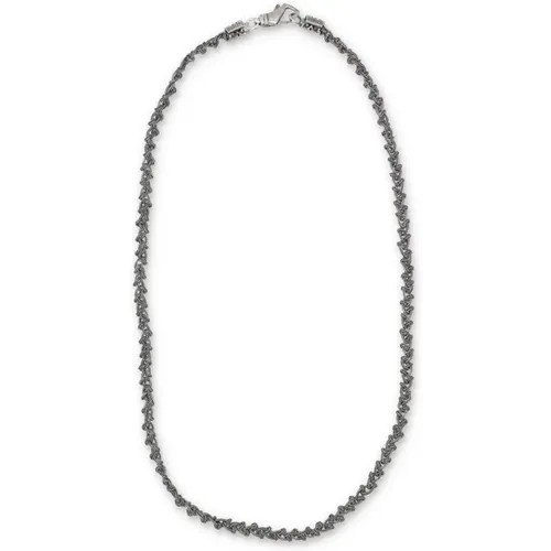 Necklaces, male, , Size: ONE SIZE Silver Rope Chain Necklace for Men - Emanuele Bicocchi - Modalova