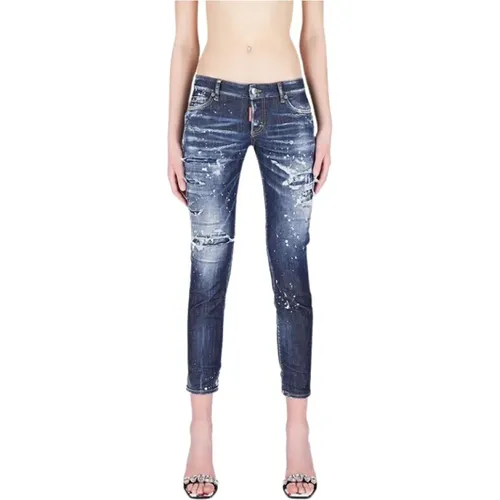 Cool Girl Cropped Paint Splatter Jeans - Dsquared2 - Modalova