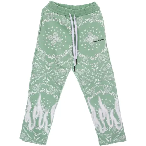 Sweatpants, male, , Size: L Bandana Print Lightweight Tracksuit Pants - Vision OF Super - Modalova