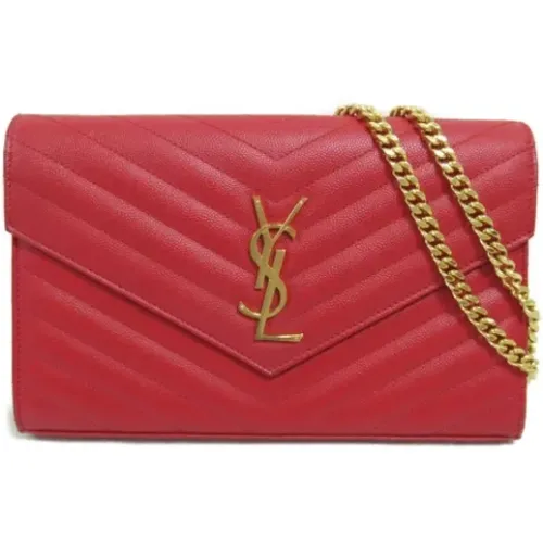 Pre-owned Shoulder Bags, female, , Size: ONE SIZE Pre-owned Leather shoulder-bags - Yves Saint Laurent Vintage - Modalova