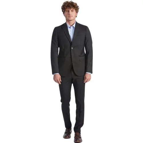 Single Breasted Suits, male, , Size: 2XL Wool Slim Fit Suit - Baldinini - Modalova