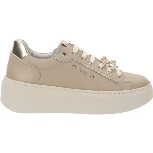 Leder Damen Sneakers Komfort Stil , Damen, Größe: 37 EU - Nerogiardini - Modalova