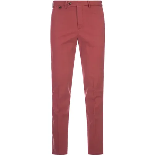 Cotton-Lyocell Trousers Mid-Rise Waist , male, Sizes: XL - PT Torino - Modalova