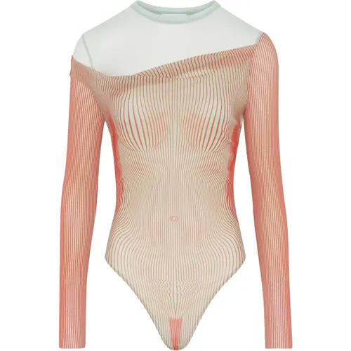 Body, female, , Size: M Transparent Long Sleeve Bodysuit - Jean Paul Gaultier - Modalova