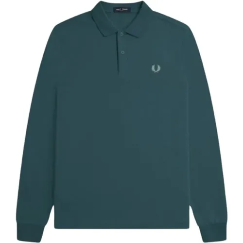 Langarm Polo Shirt , Herren, Größe: 2XL - Fred Perry - Modalova