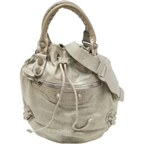 Pre-owned Bucket Bags, female, , Size: ONE SIZE Pre-owned Leather handbags - Balenciaga Vintage - Modalova