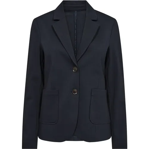 Blazers, female, , Size: XS Navy Charm Blazer Elegant Quality - MOS MOSH - Modalova